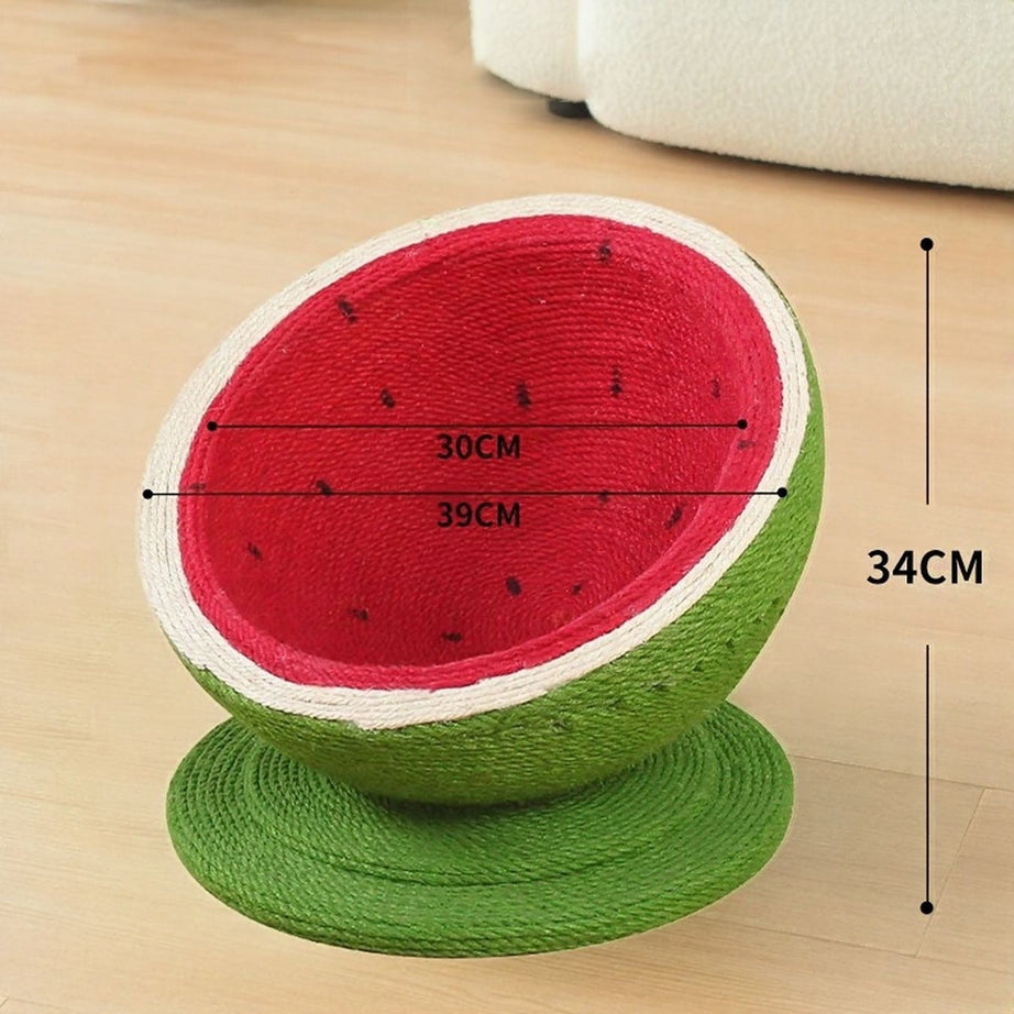 Cat Scratching Post Nest - Purr-fect Watermelon Shaped