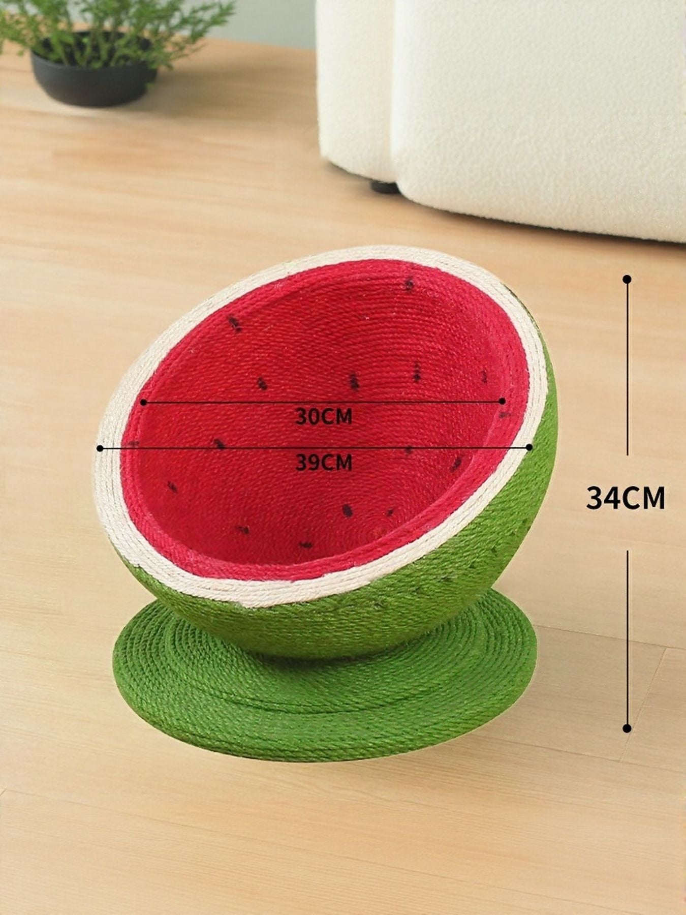 Cat Scratching Post Nest - Purr-fect Watermelon Shaped