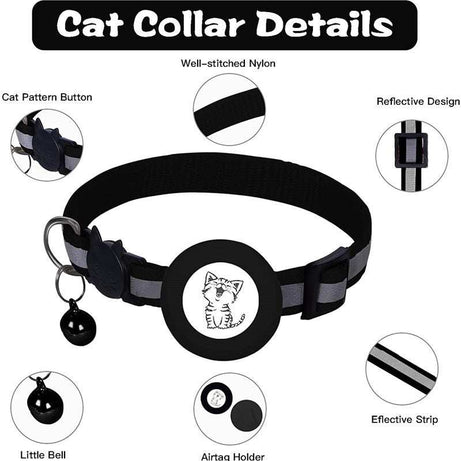 Apple Air Tag Tracker Protective Cover Anti-missing Pet Positioning Reflective Cat Collar