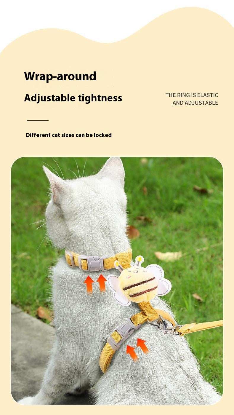 Fun "Cute Bee" Small Pet Harness & Matching Lead
