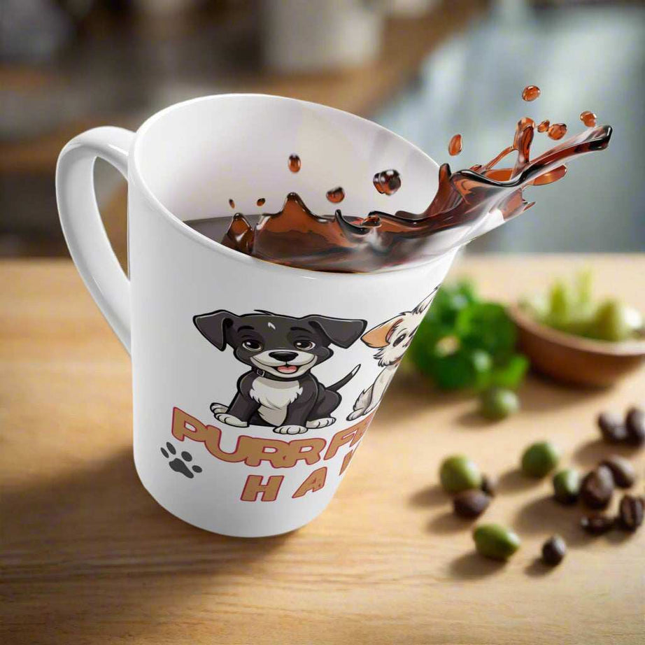 Purrfect Pet Haven Latte Mug - Adorable Dog-Themed Coffee Cup for Animal Lovers
