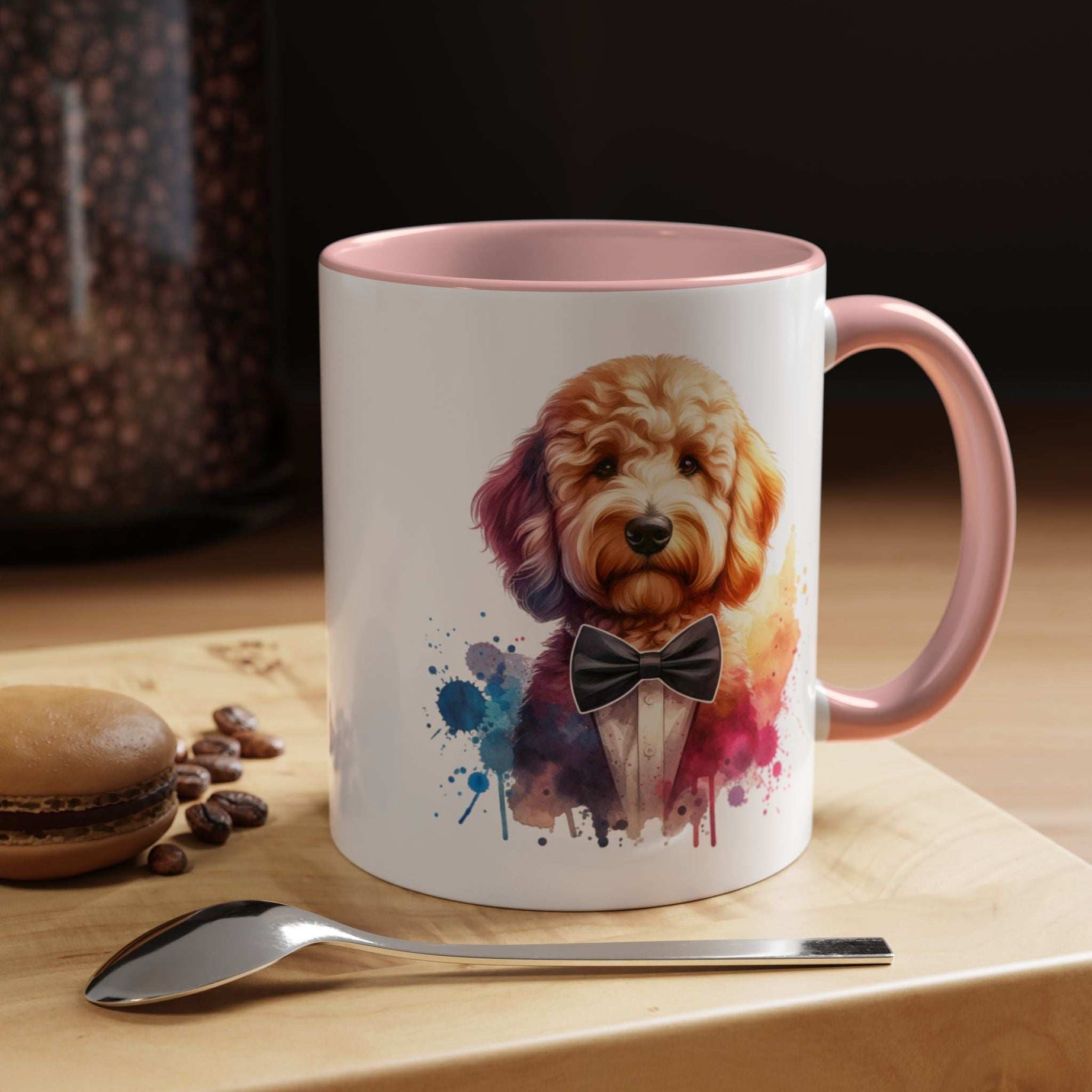 Watercolor Dog Lover Coffee Mug - 11oz & 15oz Accent Mugs for Pet Owners