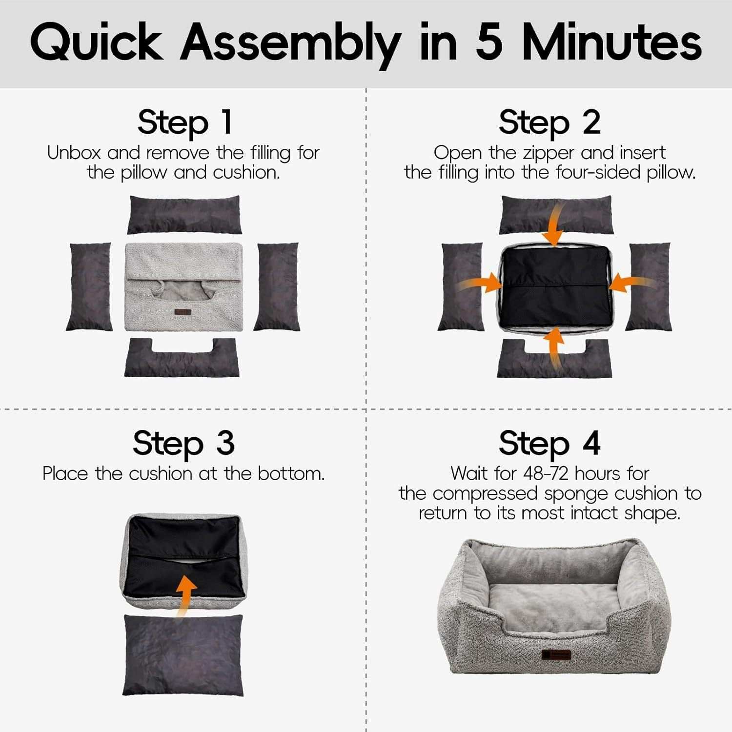 Rectangle Pet Bed - Medium Warming Calming