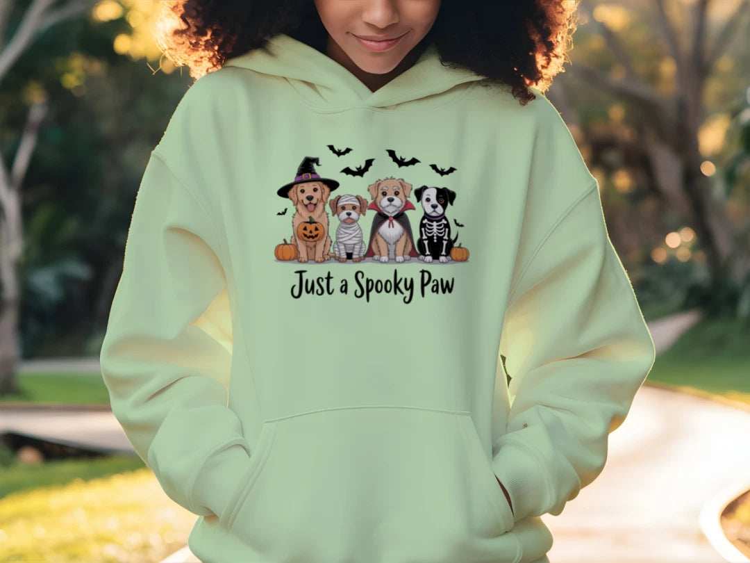 Halloween Just A Spooky Paw Hoodie Sweatshirt