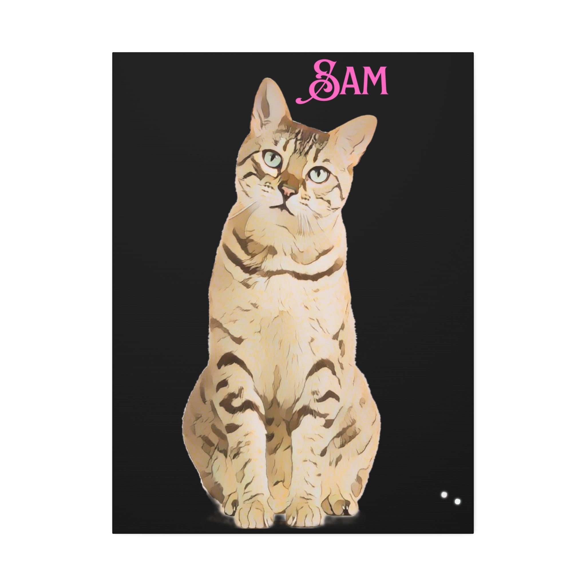 PAW-sonalized Black Canvas Print | Upload Photo~Choose size