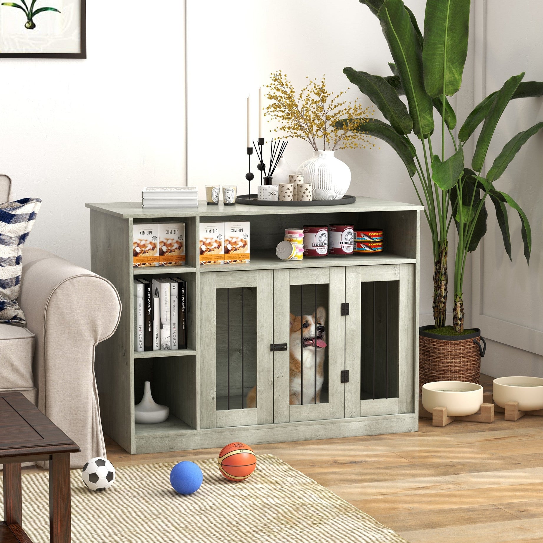 Paws & Storage Crate - 47" Dog Furniture Table