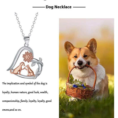 Pastoral Style Pendant Dog Necklace Women