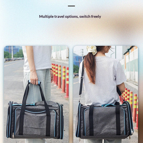 Foldable Pet Carrier Bag - Car Seat Travel Bag for Cats and Small Dogs