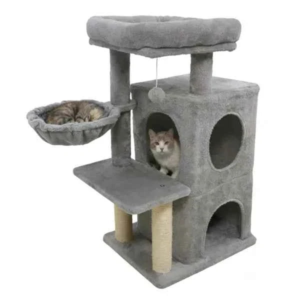 Cat Tree Multi-Level - 2-Tier Condo with Sisal Posts and Anti-Tip