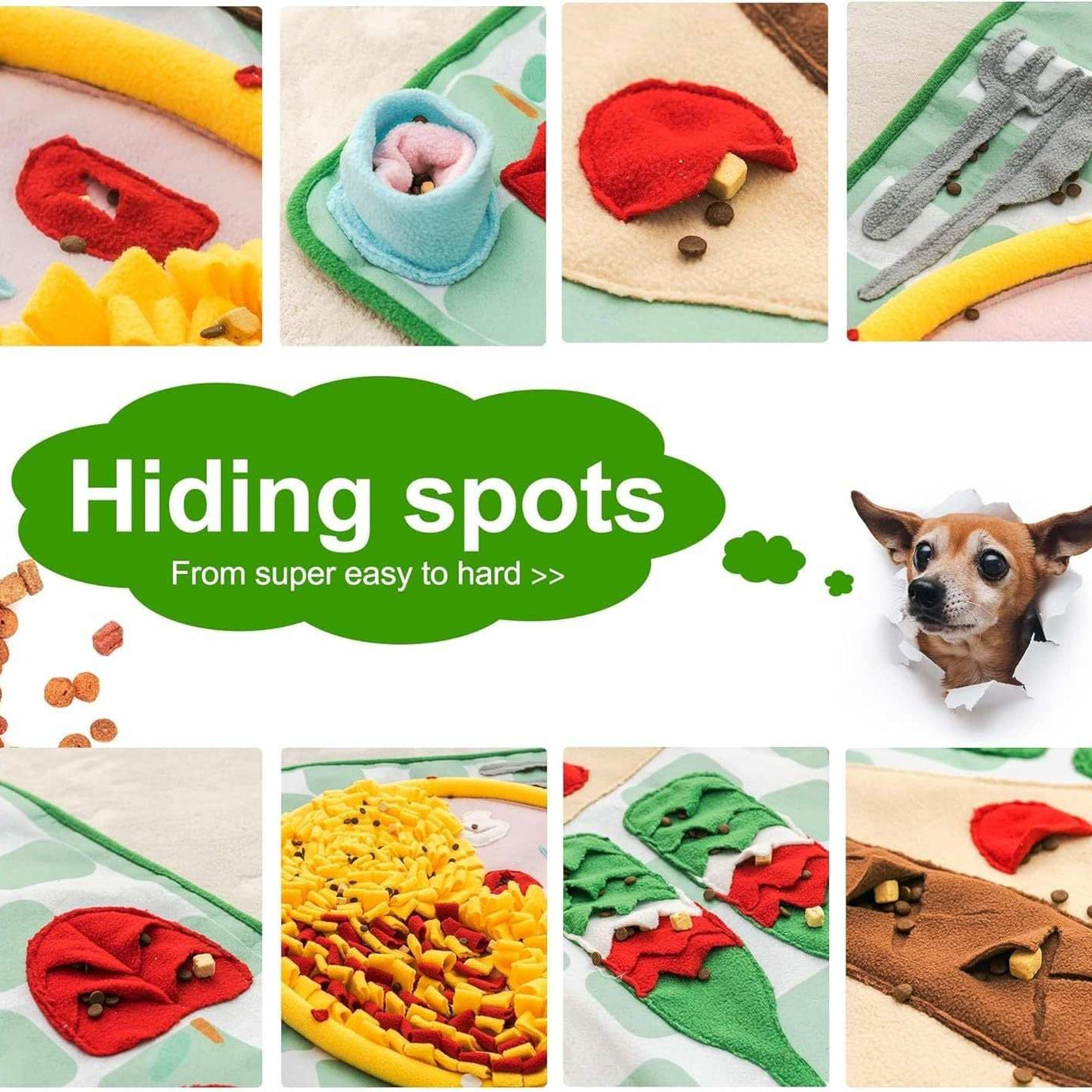 Washable Snuffle Mat For Dogs - Slow Feeder Puzzle Mat