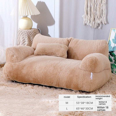 Cozy Plush Cat Bed Sofa for Small to Medium Dogs and Cats