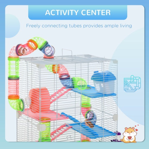 5-Tier Hamster Cage - Complete Habitat with Tunnels