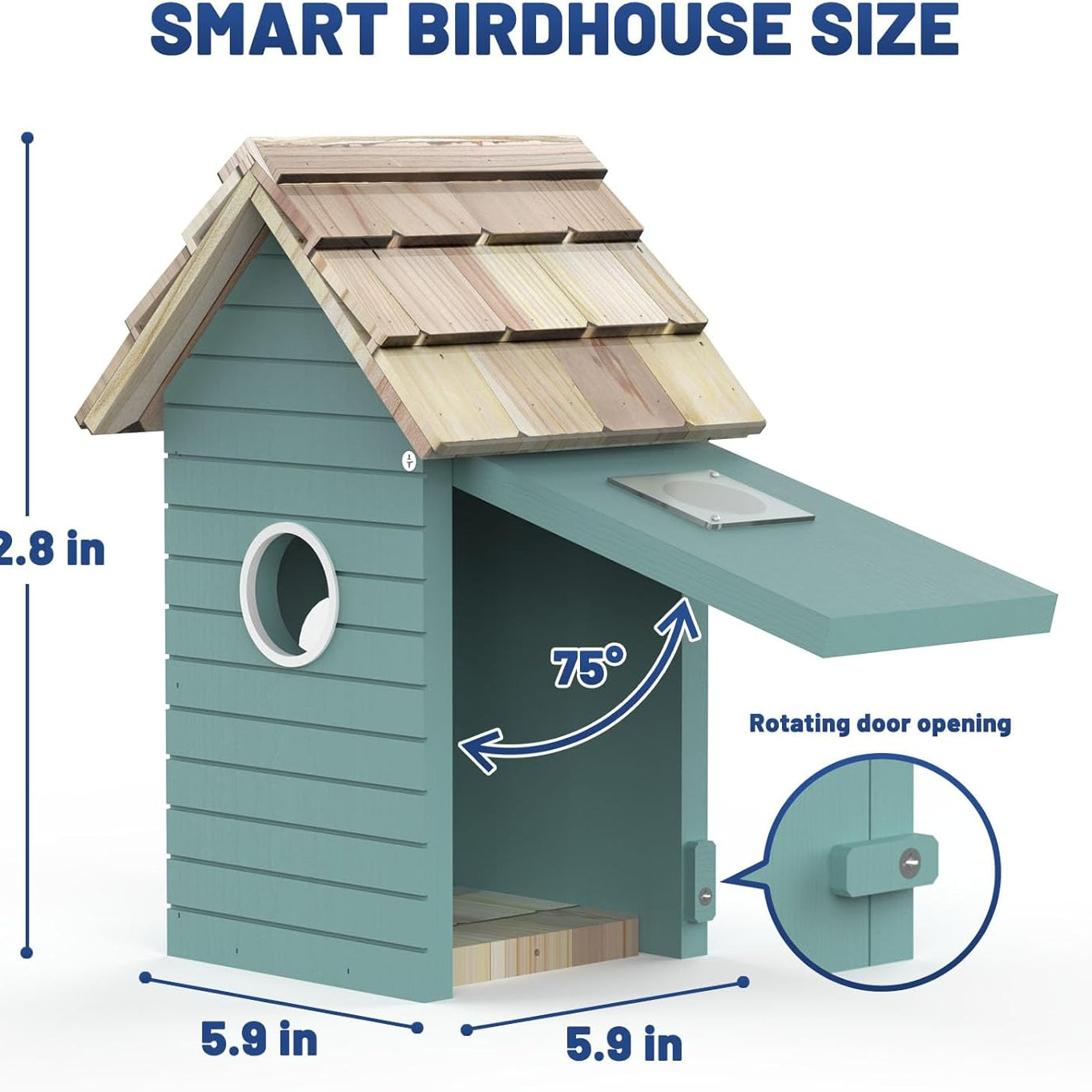 BirdNest AI House - Smart Camera 3MP 10K Species ID