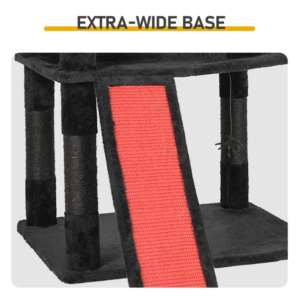 Gothic Cat Tree Coffin Bed - 53in Tower Condo Large Cats