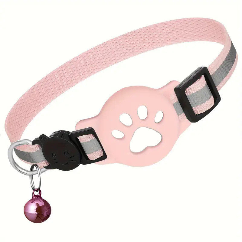 Paw Prints Tracker - Cat Collar with AirTag Holder
