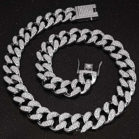 Diamond Bling Dog Cat Collar - Cuban Style Necklace