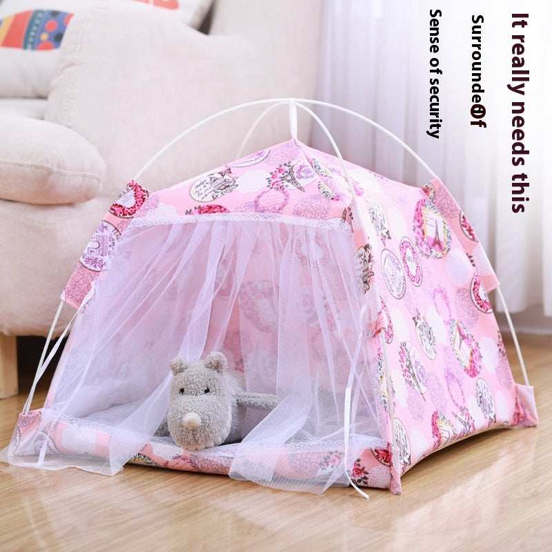 Portable Cat Tent Nest with Summer Bug Screen