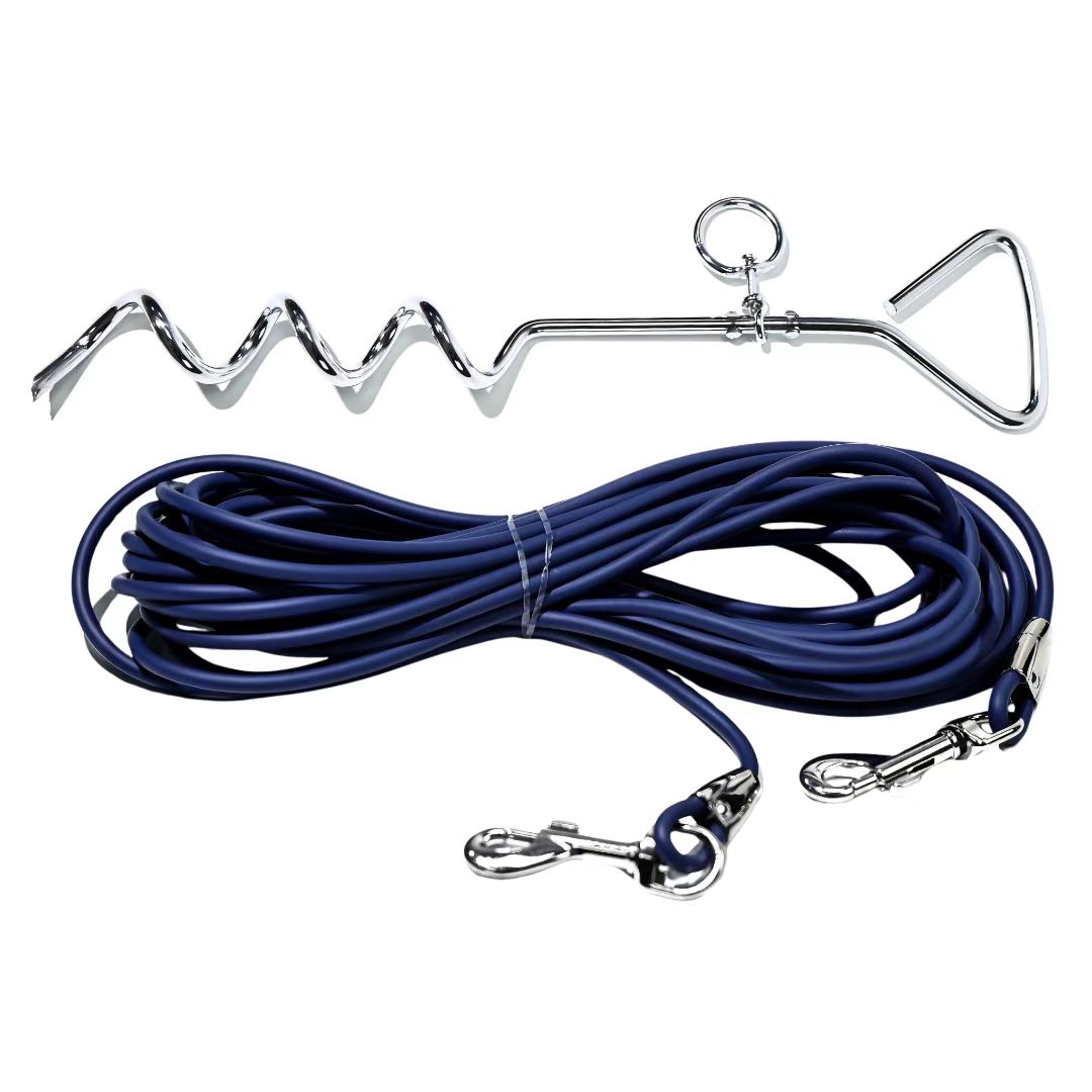 Ground Stake Fixed Dog Leash Allows Your Beloved Dog To Play More Freely