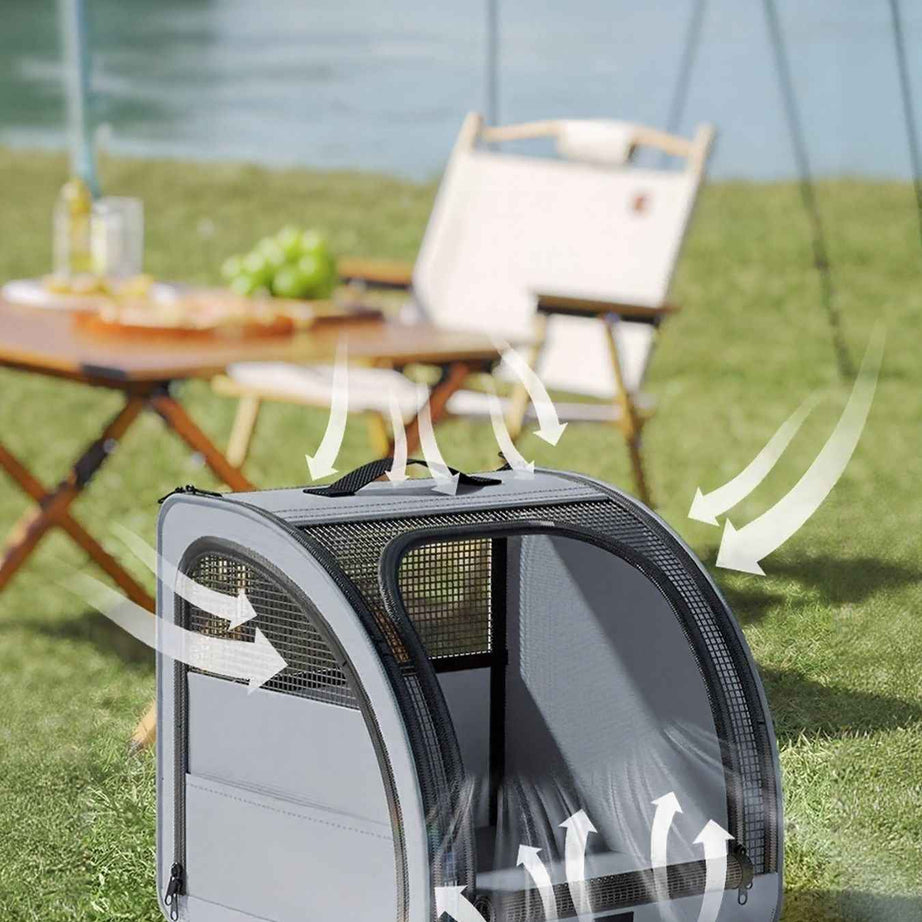 Pet Car Cage Collapsible - Breathable Oxford Travel Crate