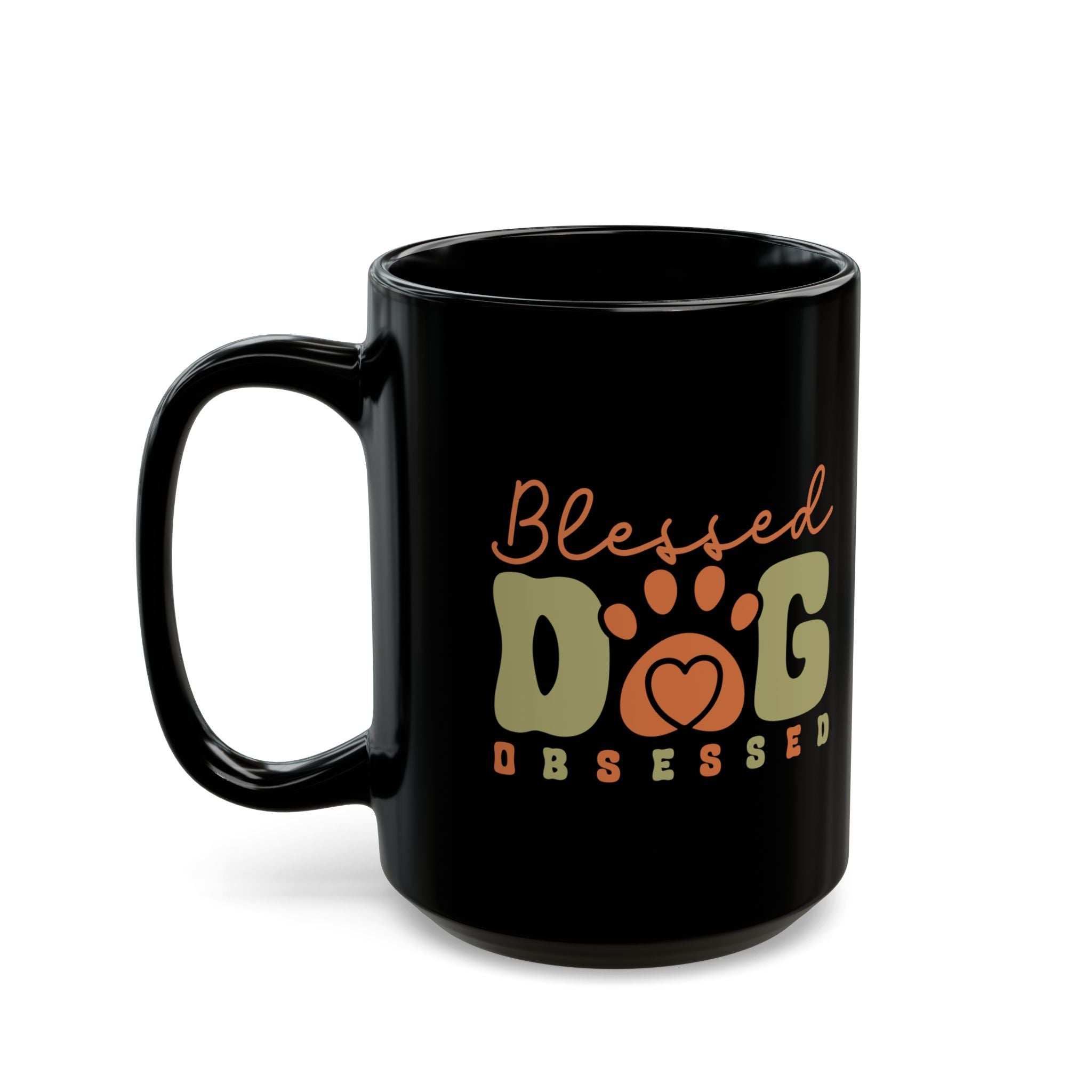Blessed Dog Obsessed Black Mug - Perfect Gift for Dog Lovers