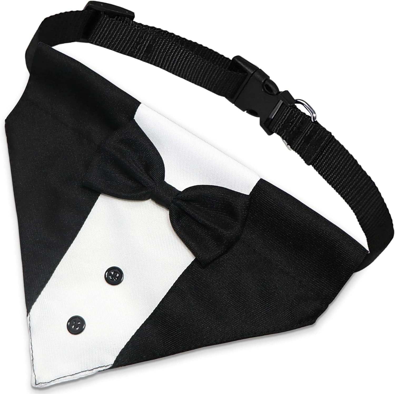 Dog Tuxedo Suit With Bow Tie And Bandana Adjustable Formal Costumes For Small, Medium, Large Dogs Perfect For Weddings Birthdays