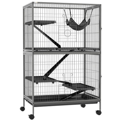 5-Tier Ferret Cage - 50" Tall with Rolling Wheels