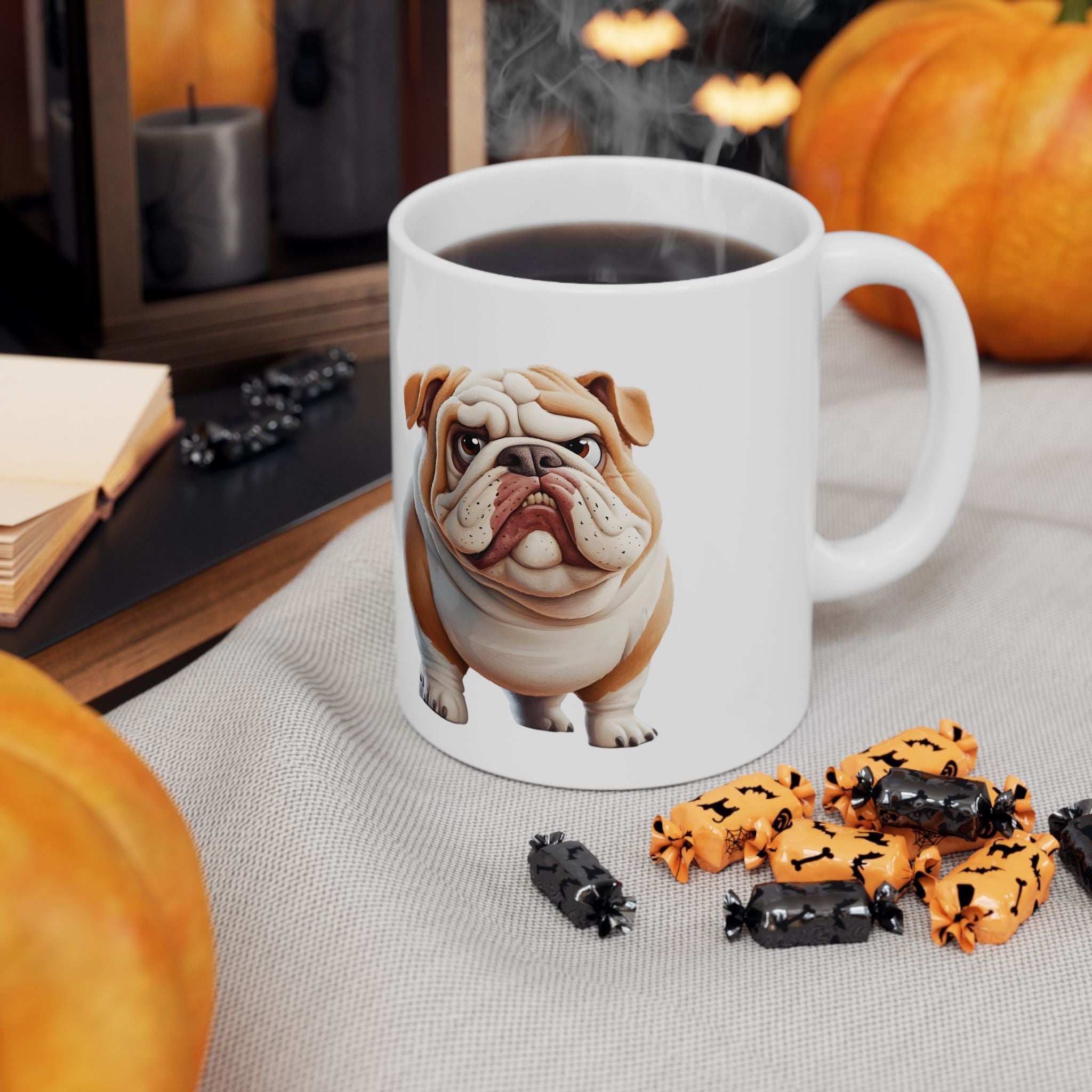 Bulldog Ceramic Mug – Perfect for Dog Lovers, 11oz & 15oz