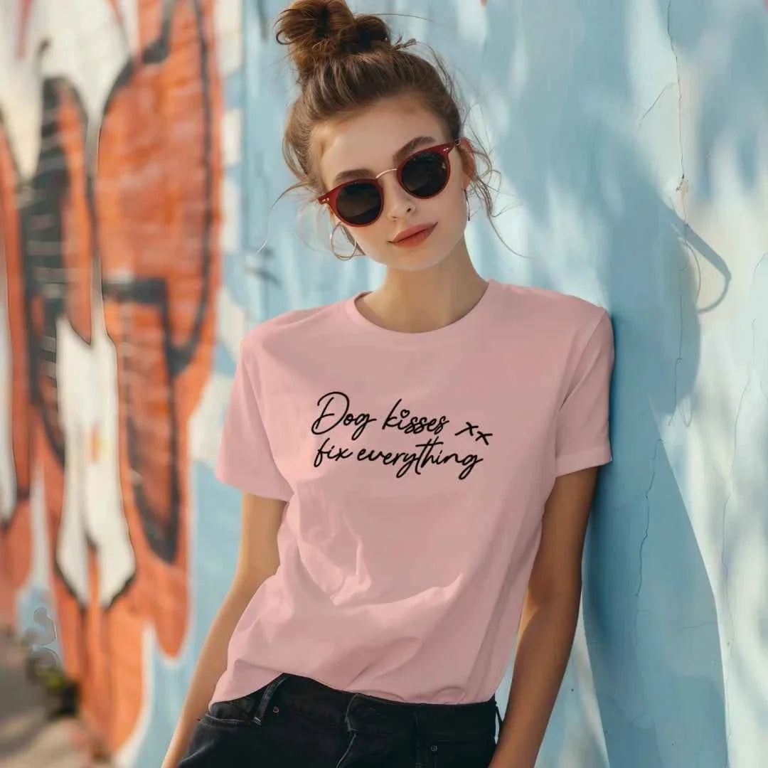 Comfort Colors T-Shirt - Dog Kisses Fix Everything