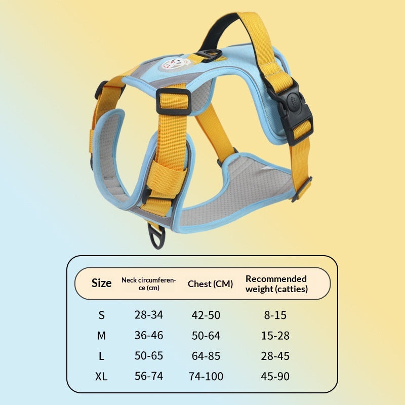 Adjustable Dog Harness - Large Chest Style with Leash