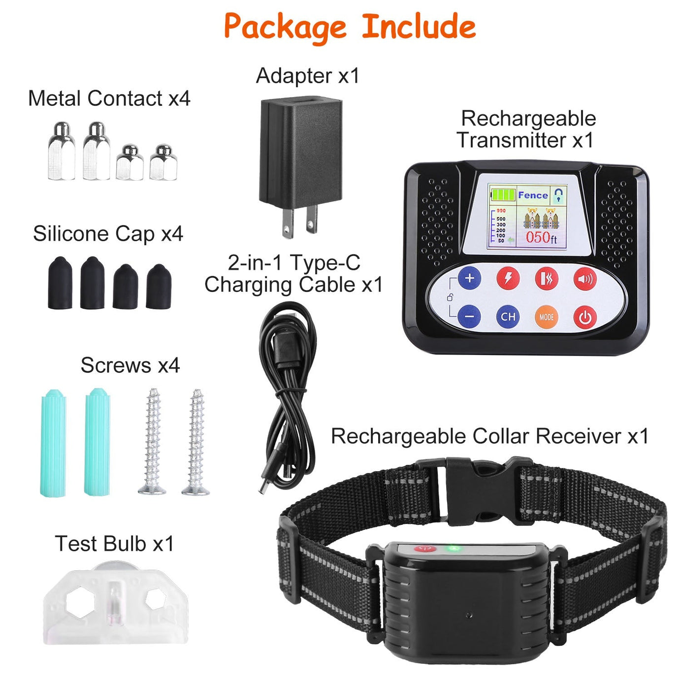 Dog Wireless Fence Training Collar - 990FT Remote with 3 Modes
