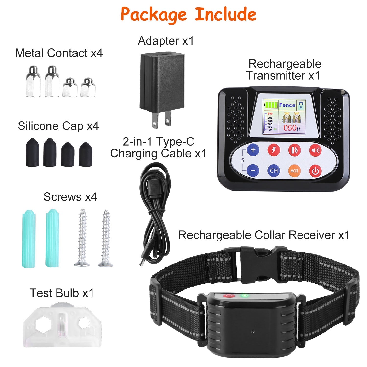 Dog Wireless Fence Training Collar - 990FT Remote with 3 Modes