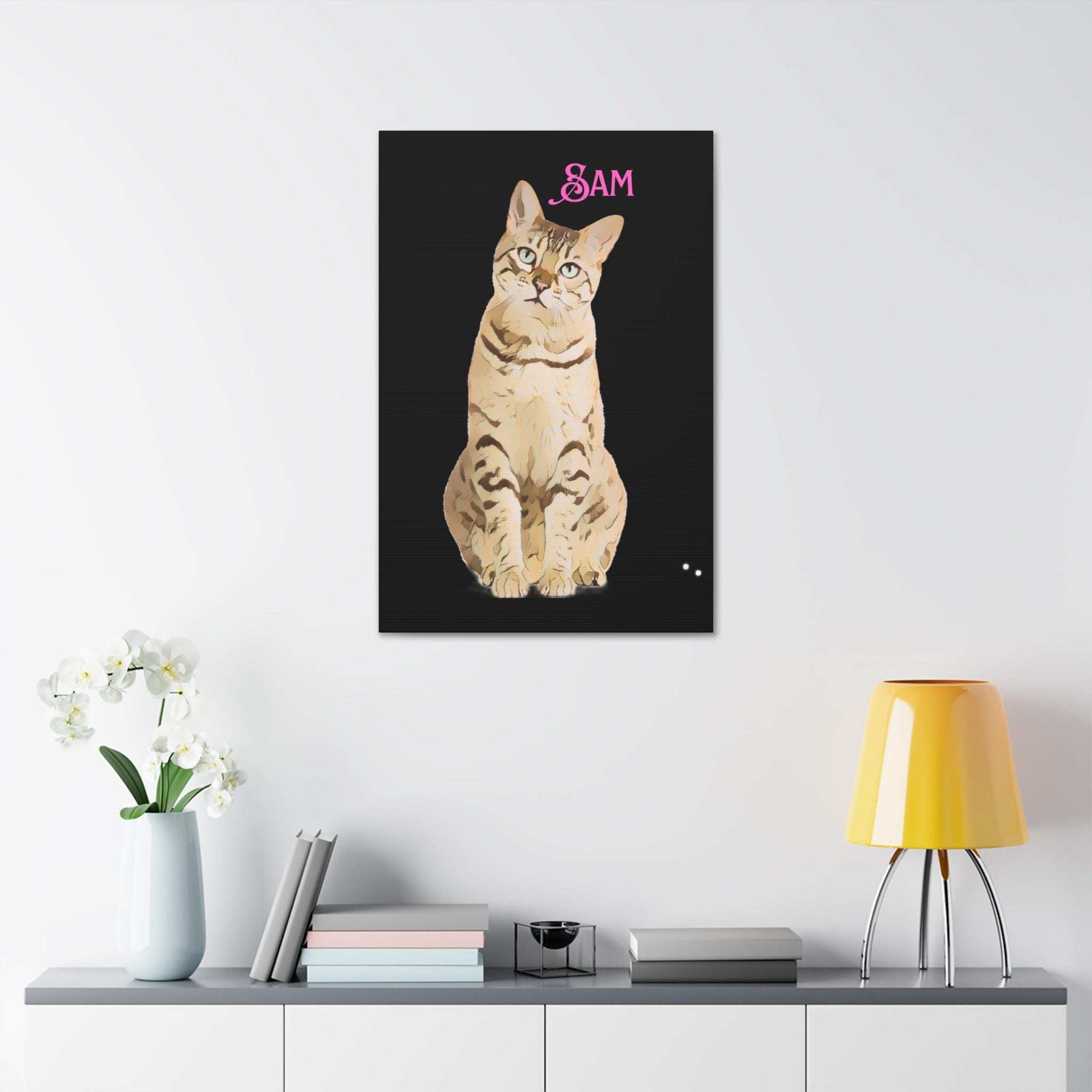 PAW-sonalized Black Canvas Print | Upload Photo~Choose size