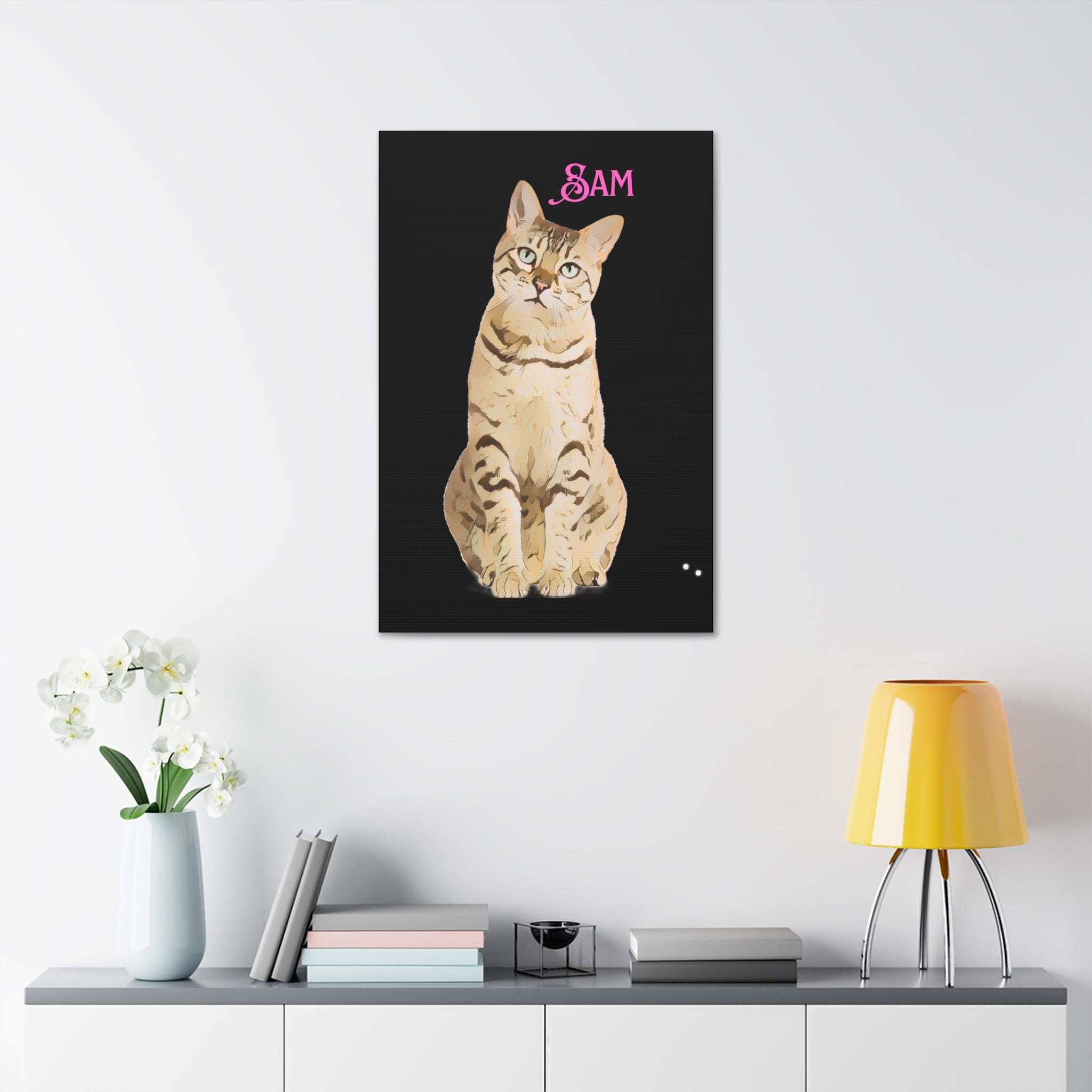 PAW-sonalized Black Canvas Print | Upload Photo~Choose size