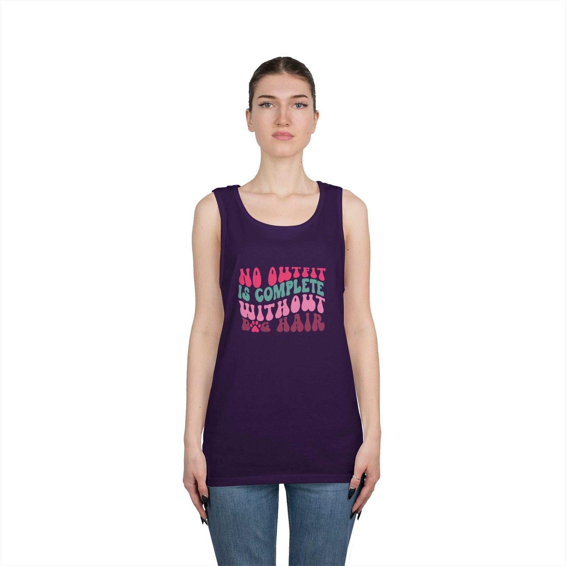 Playful Unisex Heavy Cotton Tank Top - Perfect for Casual Days