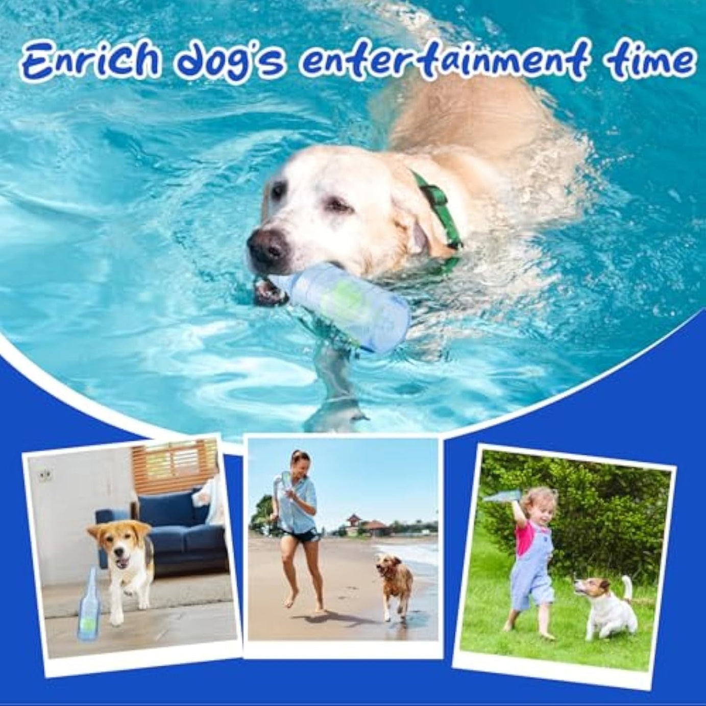 Dog Toy - Water Bottle Squeaky Chew
