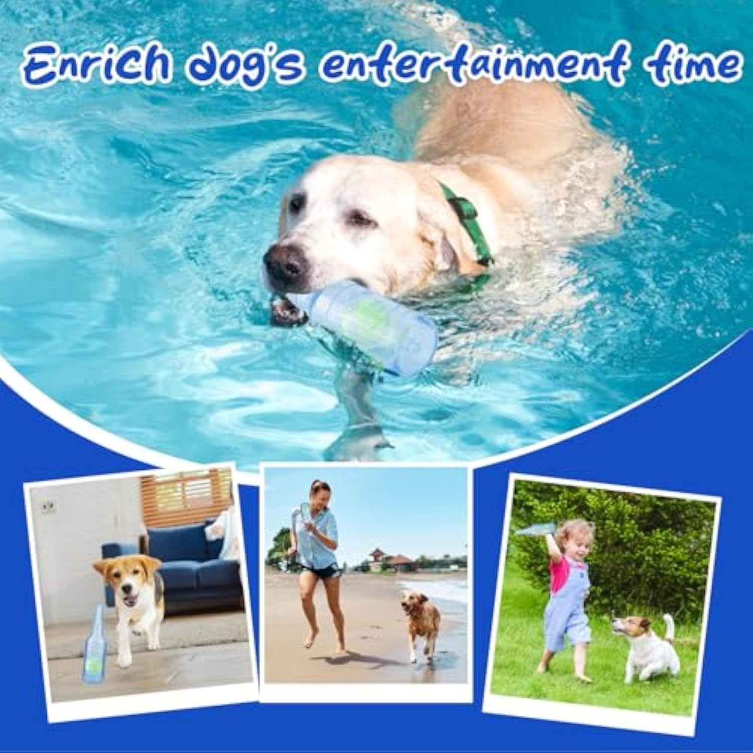 Dog Toy - Water Bottle Squeaky Chew