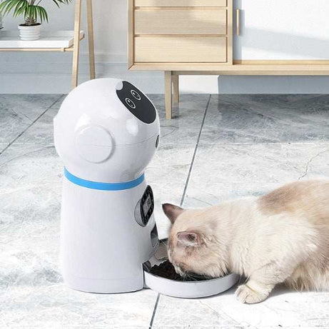 Automatic Robot Style Intelligent Audible Pet Feeder - Record your Message