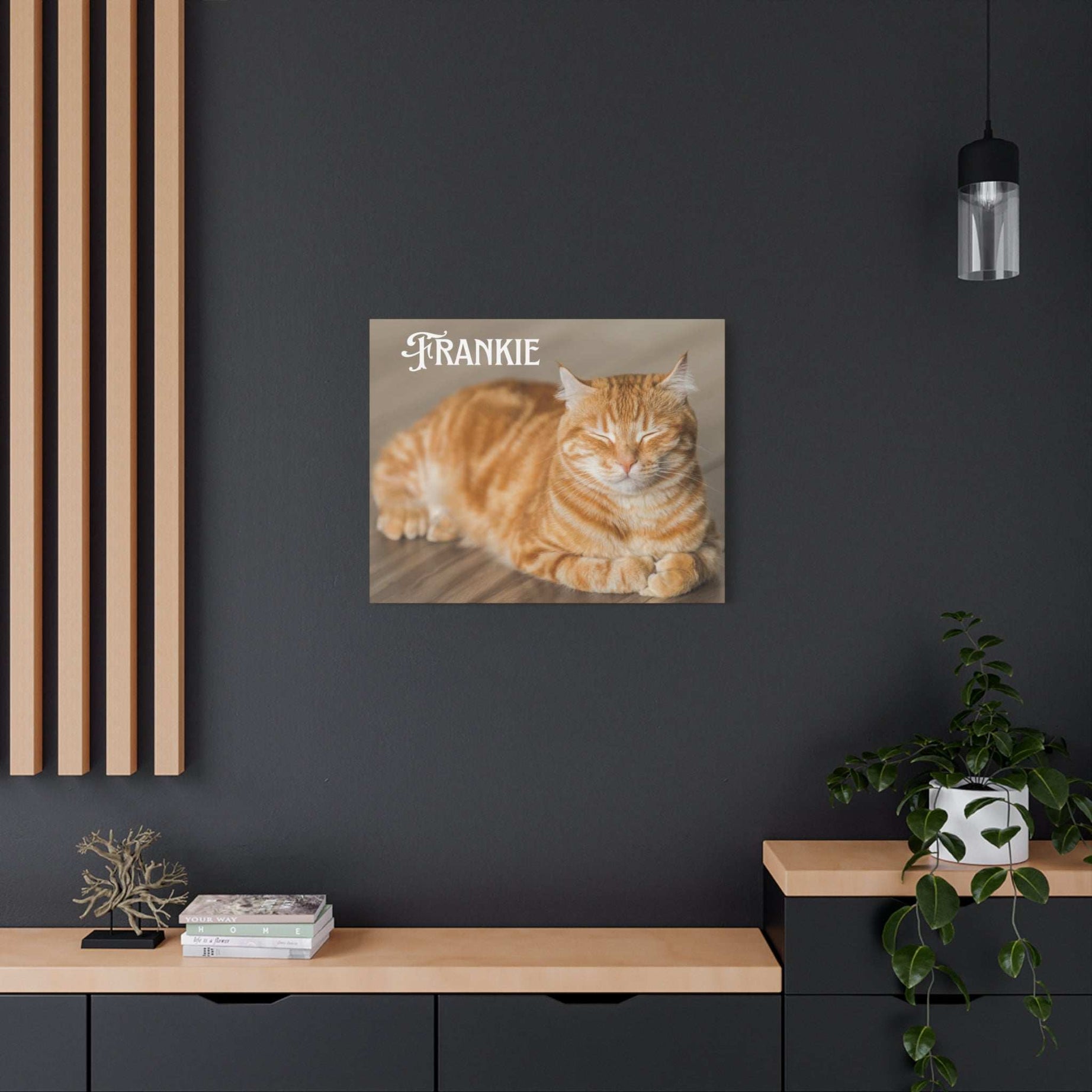Personalized Landscape Photo Canvas Wall Art - Stretch Framed Print for Pet Lovers