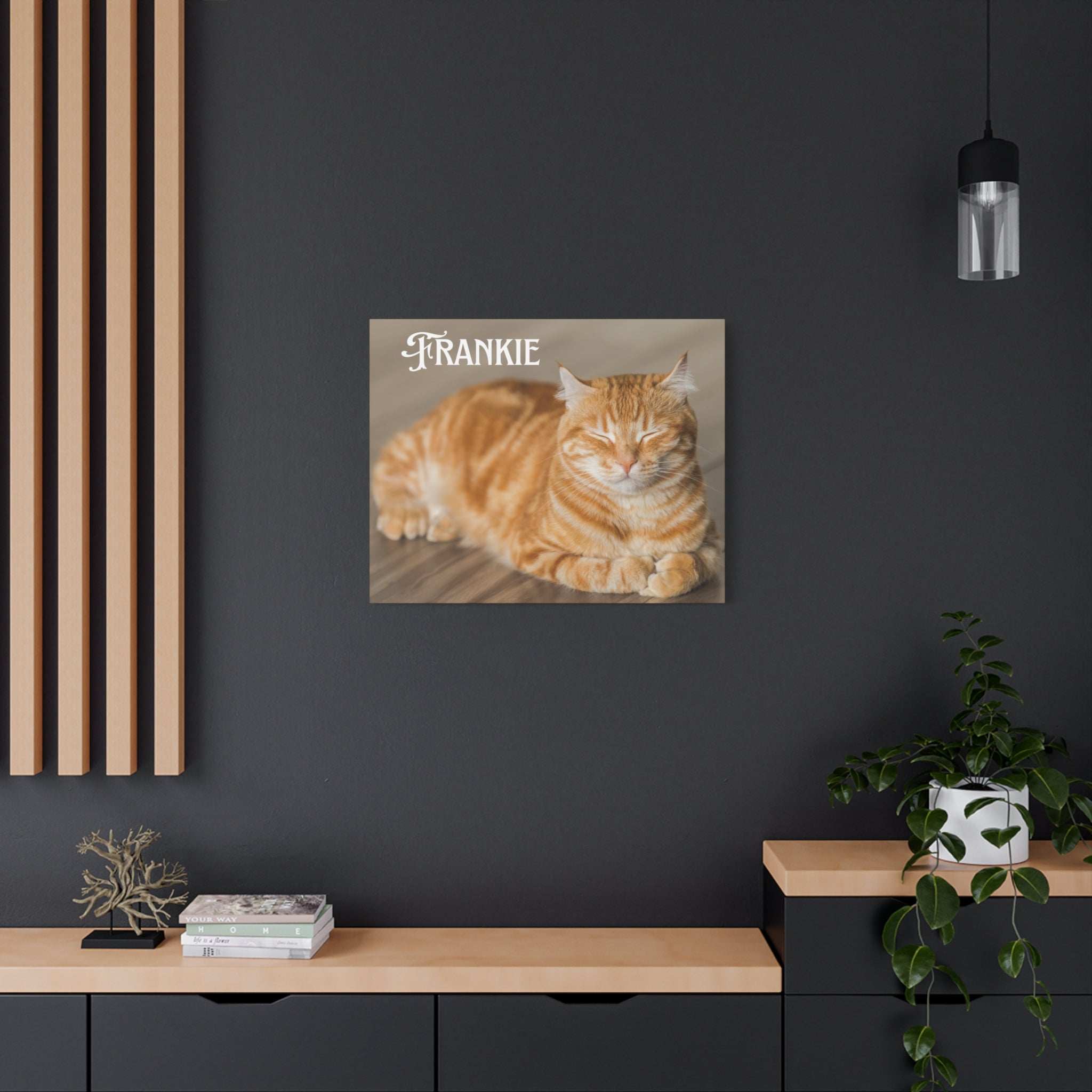 Personalized Landscape Photo Canvas Wall Art - Stretch Framed Print for Pet Lovers