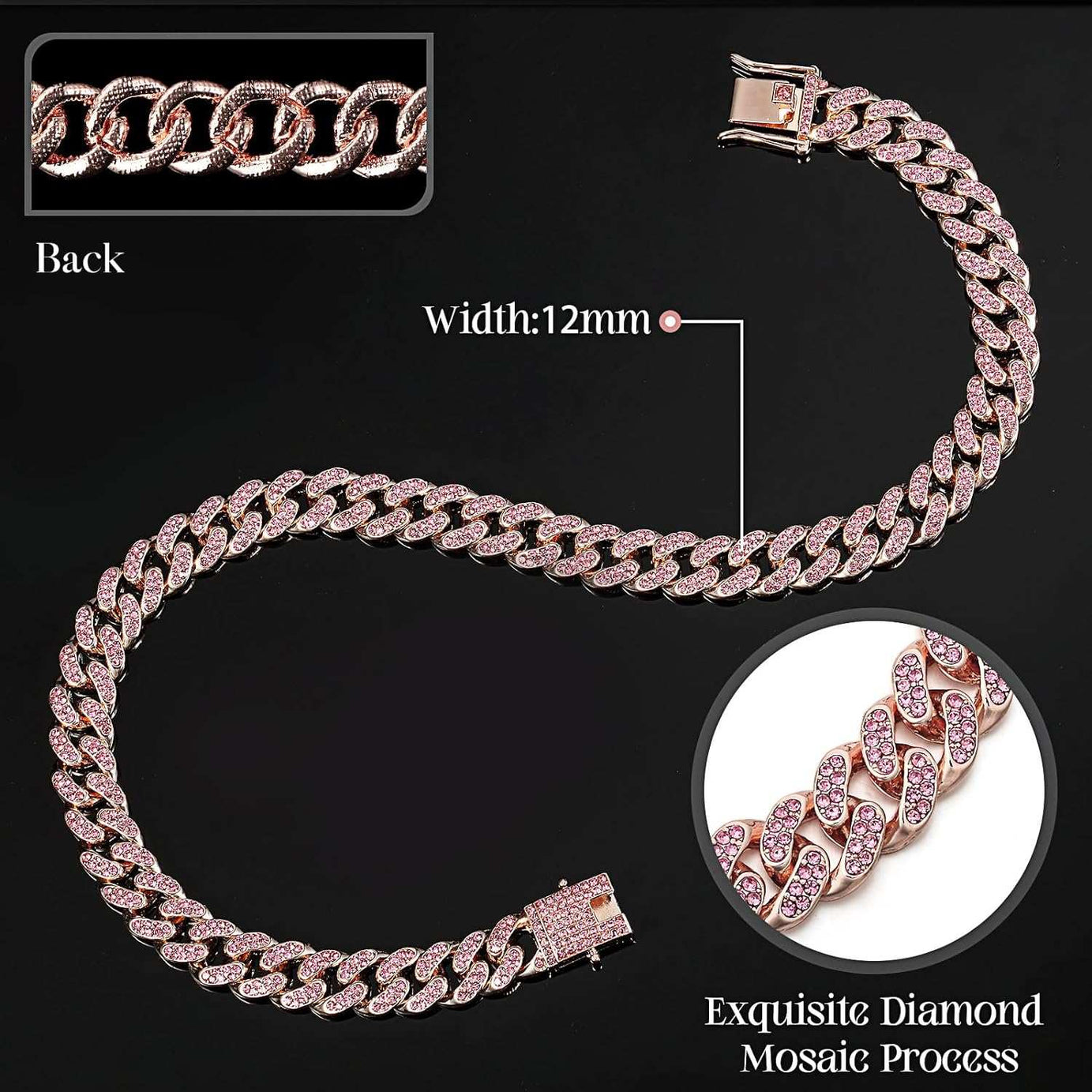 Dog & Cat Metal Chain Crystal Collar Necklace Pet Jewelry - Accessories For Small Medium Large Dogs & Cats