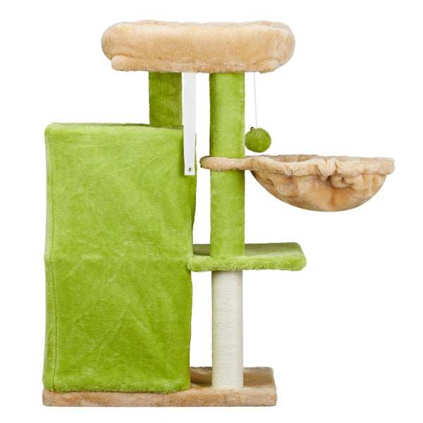 3-inch Yellow-green Speaker-shaped Double-layer Cat House  Hammock Cat Bed