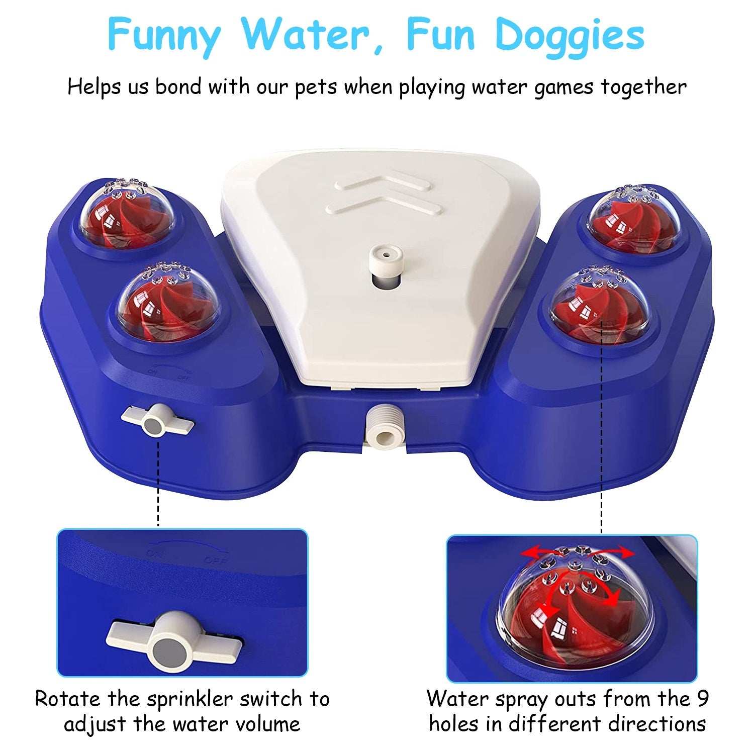 Smart Dog Water Fountain - Step-Activated Outdoor Sprinkler & Dispenser