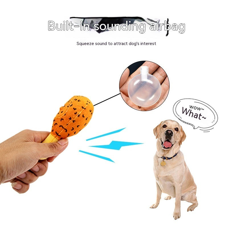 Interactive Chicken Leg Puzzle Dog Toy with Sound