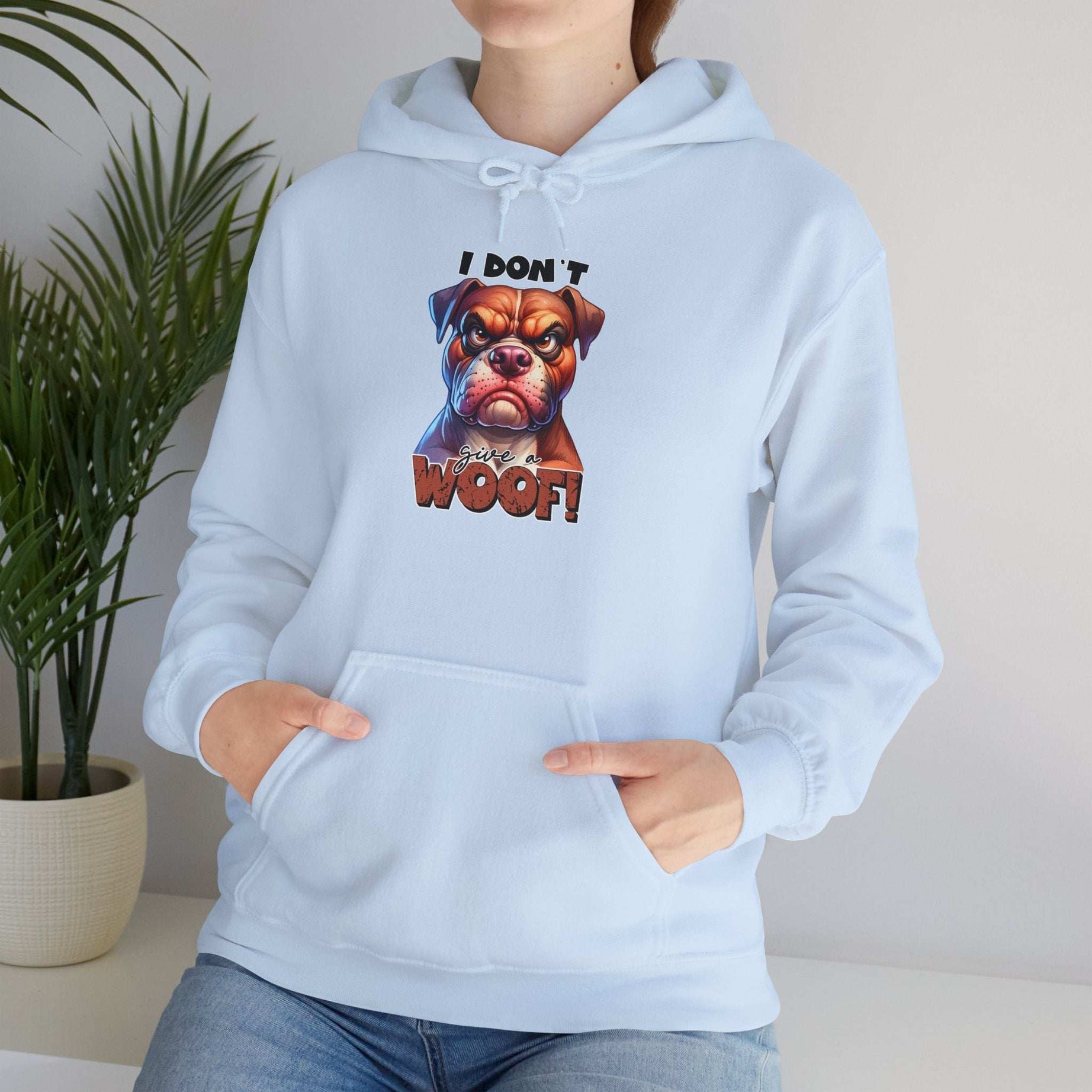 Fun Dog-Themed Unisex Hoodie - "I Don't Give a Woof"