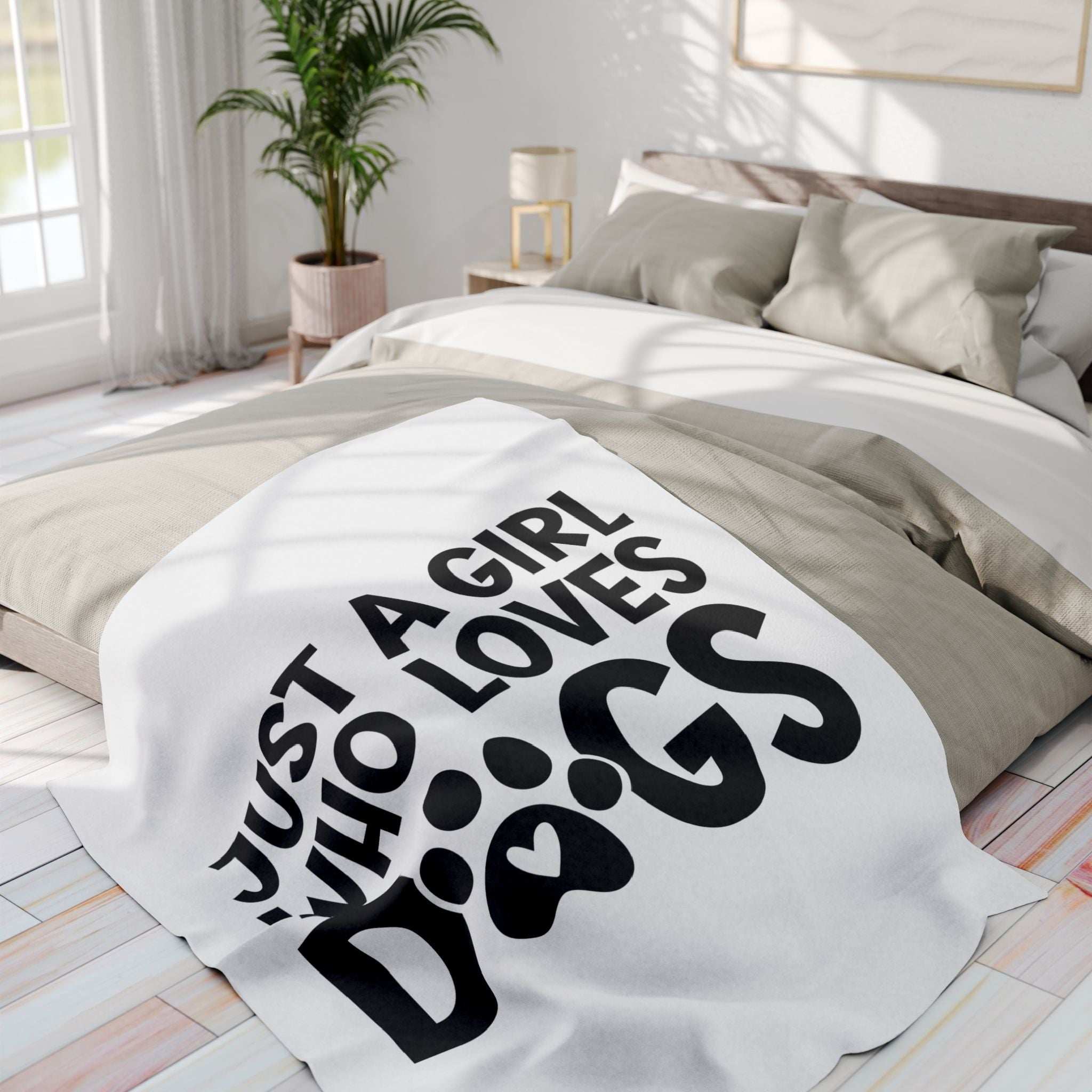 Just a Girl Who Loves Dogs - Fleece Blanket
