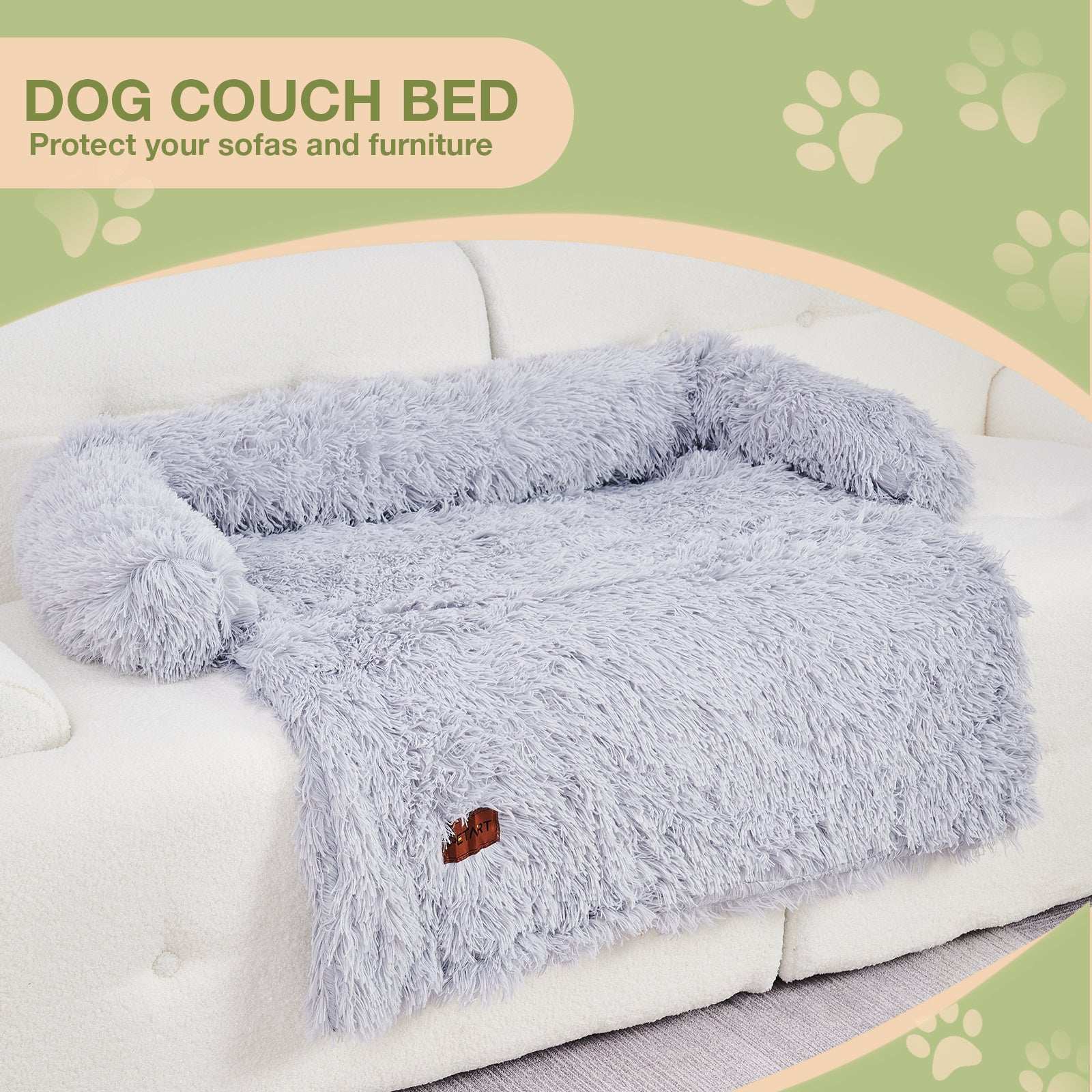 Dog Couch Bed Mat - Fluffy with Blanket