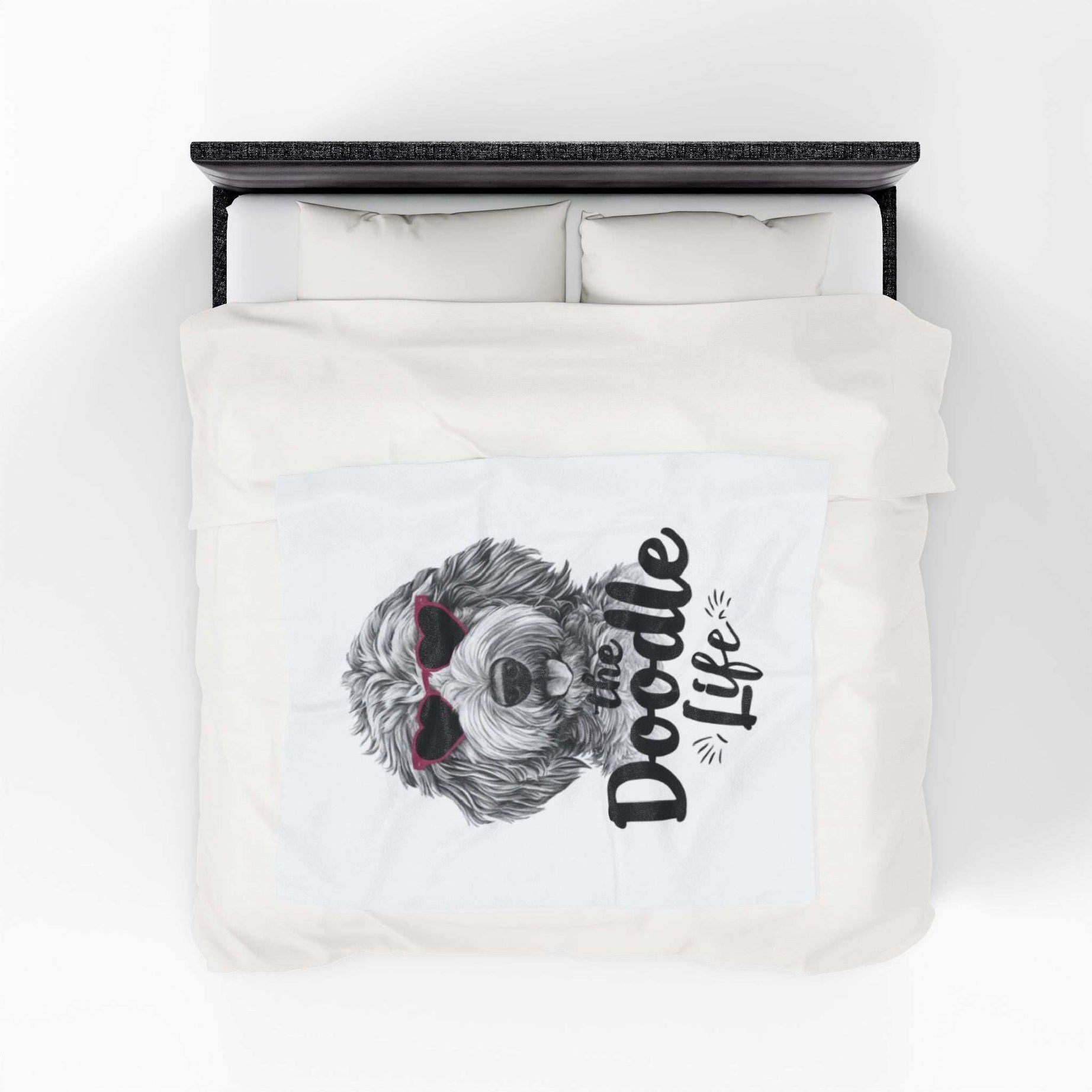 Doodle Life Plush Blanket - Cozy Goldendoodle Lover Gift