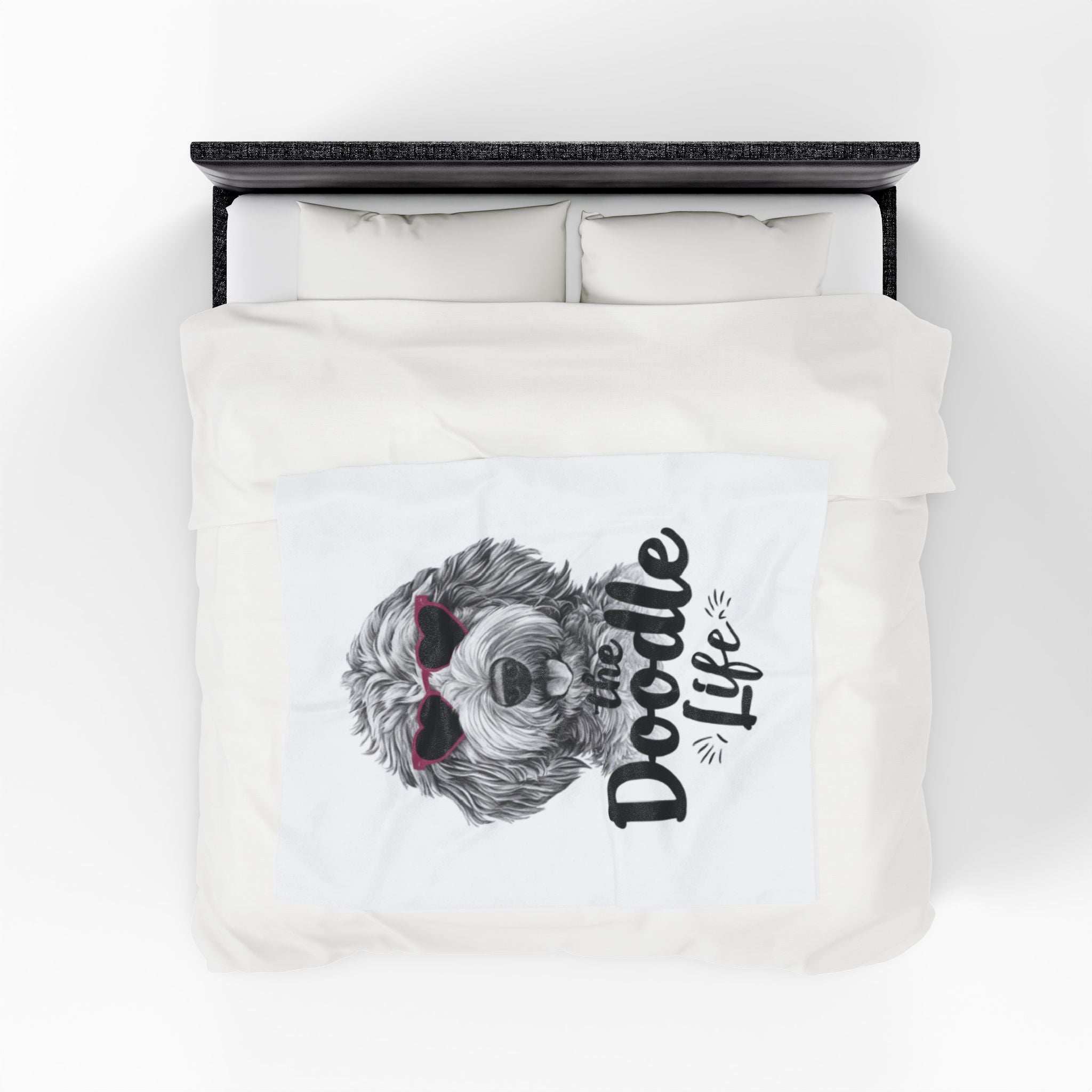 Doodle Life Plush Blanket - Cozy Goldendoodle Lover Gift