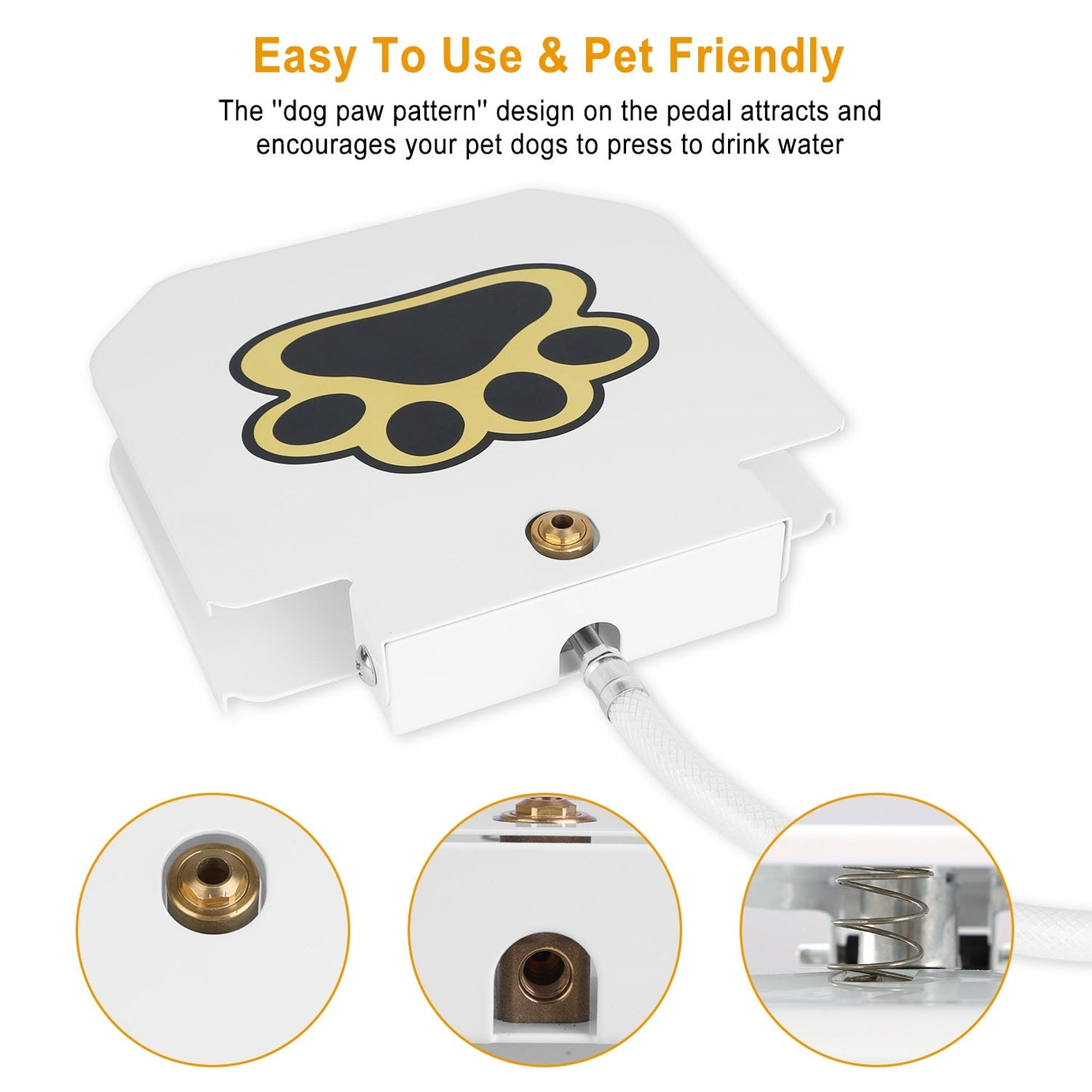 Outdoor Dog Water Fountain - Step-Activated Pedal