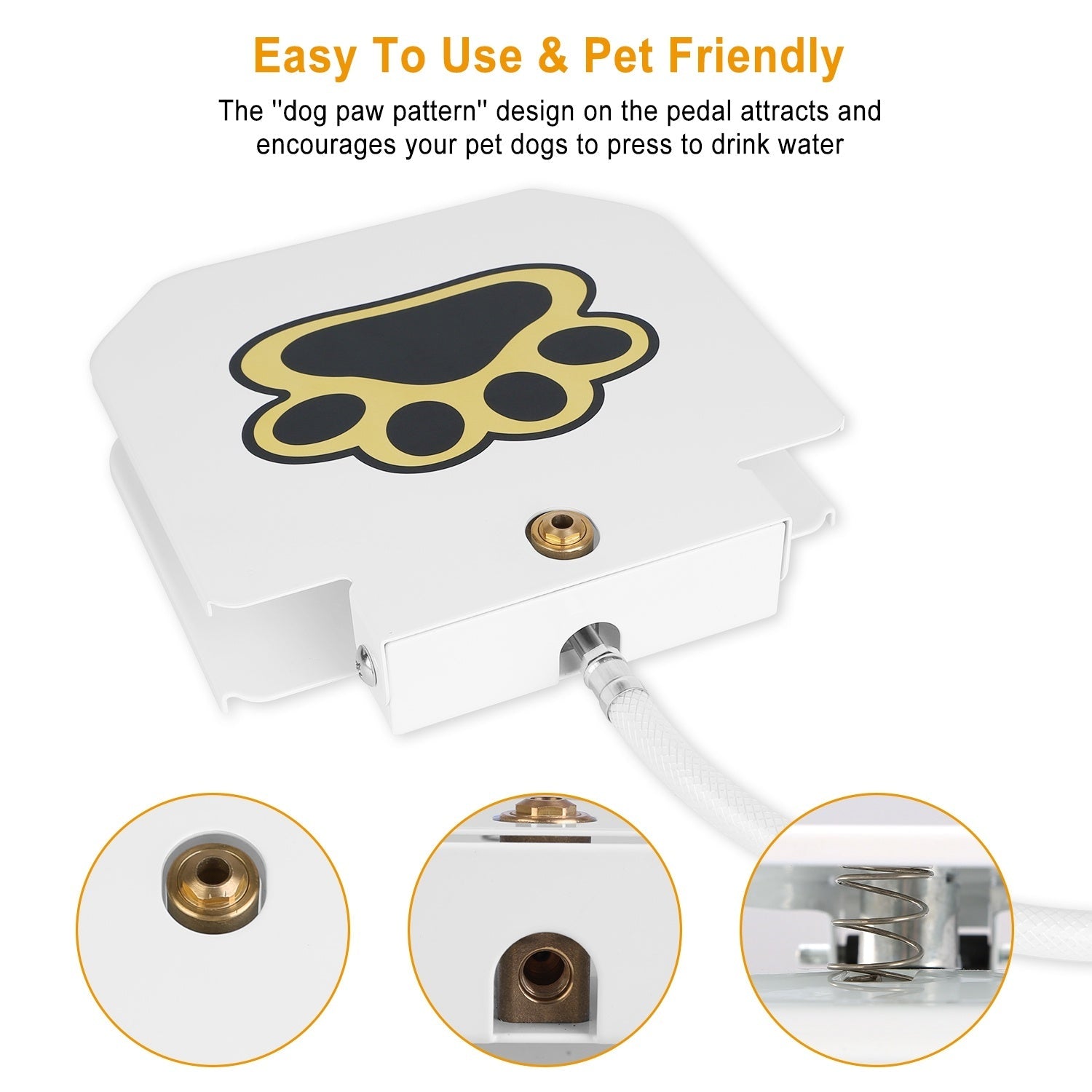 Outdoor Dog Water Fountain - Step-Activated Pedal